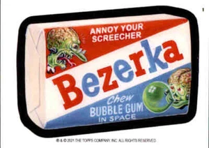 2021 Mars Attacks Wacky Packages Series 5 Image Variations #1 Bezerka Gum - NM - Picture 1 of 2