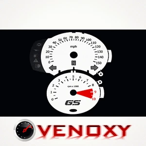 BMW F650 GS F800 GS F800 ST 2008-2012 Gauge Faces MPH BLANCO - Imagen 1 de 1