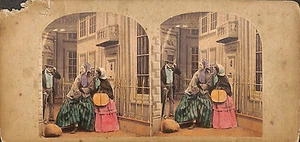 CARTE STEREOSCOPIQUE SCENE PARISIENNE ROININ PHOTOGRAPHE PASSAGE DES PANORAMAS - Foto 1 di 1