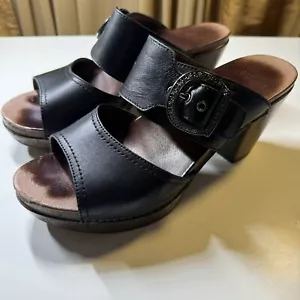 Dansko schwarze Slipper Ramona Nubuk Leder Clogs Absätze Sandalen Größe 40 US 9,5 - Bild 1 von 16