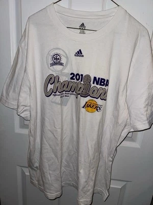 Adidas Los Angeles Lakers 2010 Champions White T-Shirt Men’s XL - Image 1 of 4