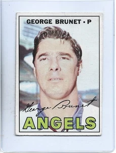 George Brunet 1967 Topps Baseball Card #122-California Angels - Picture 1 of 2