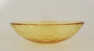 CUENCO DE VIDRIO RECICLADO AMARILLO CÍTRICO FIRE AND KING VINTAGE 11 3/8" W - Imagen 1 de 22