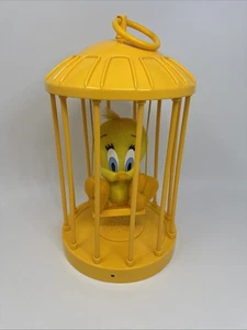 Vintage Looney Tunes Talking Tweety Bird In His Cage 1998 movimento attivato funziona - Foto 1 di 8