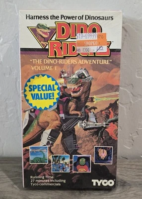 Dino-Riders Vintage SEALED VHS The Adventure Vol. 1 Tyco 1987 Dinosaurs Cartoon - Image 1 of 3