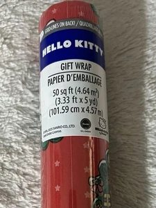 Neu Hello Kitty rot & grün & rosa Weihnachten Geschenkpapier 50 qm ft. - Bild 1 von 2