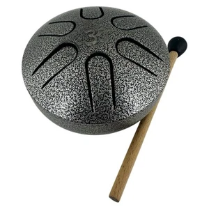 3 inch / 3.8inch 6-Tone Steel Tongue Drum Mini Hand Pan with 1 Drumstick Musical - Picture 1 of 3