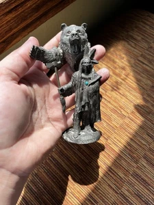 Bear Dreamer Native American Perth Pewter 5" Sculpture 1992 Statue Ray Lamb - Picture 1 of 7