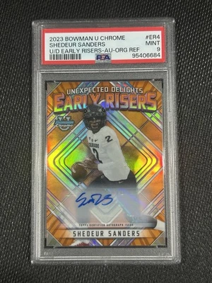 2023 Bowman U Chrome Shedeur Sanders ER RC Auto Orange /25 CLEVELAND BROWNS 🔥 - Image 1 of 3