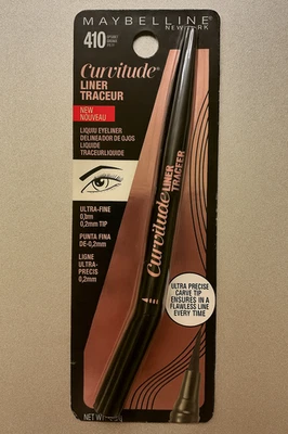 Maybelline New York Curvitude Liquid Eye Liner Traceur # 410 Black. Pack 2 - Image 1 of 4