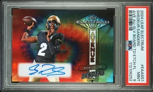 2024 Leaf Electrum Shedeur Sanders Auto Autograph Tie Dye #d 7/20 PSA 9 - Picture 1 of 2