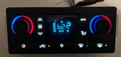 *REBUILT* WHITE LED CLIMATE CTRL 03-06 TAHOE YUKON ESCALADE SILVERADO W/REAR DEF - Image 1 of 4