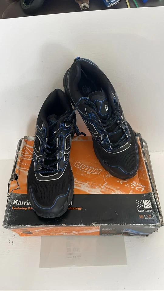 Karrimor Hombres Zapatos para Correr Entrenadores Negro Azul D3O Protección contra Impactos Foto 1 de 4