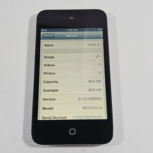 Apple iPod touch 4th Generation Black (64 GB) Tested Working A1367 IPOD ONLY - Picture 1 of 3