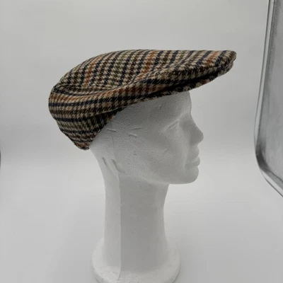KB Ethos Newsie Newsboy Polyester & Wool Blend Gray Flat Cap Men's XL Wool Blend - Image 1 of 4