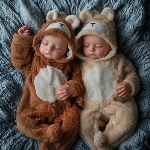 Lebensechte Reborn Baby Zwillinge - 20 Zoll weicher Körper realistische Neugeborene Puppen für Ki... - Bild 1 von 7