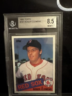 BGS NM-MT+ 8.5! 1985 Topps - Roger Clemens #181 RC Rookie Red Sox Centering 9! - Image 1 of 2