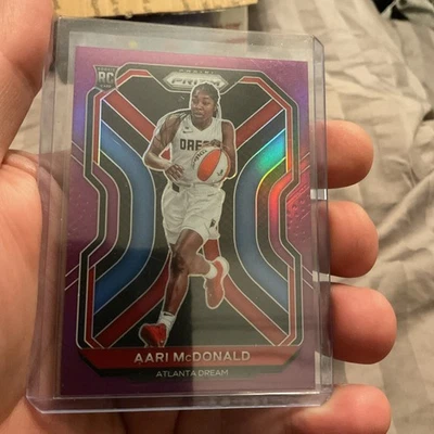 2021 WNBA Panini Prizm Basketball Purple Prizm  Aari McDonald # 91 Rookie RC /99 - Image 1 of 2