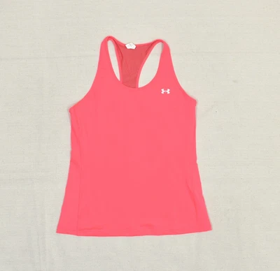 Under Armour Women Tank Top Crew Neck Size S Heatgear Pink Fitted Solid Gym - Image 1 of 4