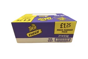 Takis Fuego Chilli Lime Tortilla Crisps 55g x 21 Packs - Picture 1 of 4