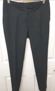 Theory Ibbey Zipper Detail Women's Dress Pants Size 4 Black Wool Career Office - Picture 1 of 10