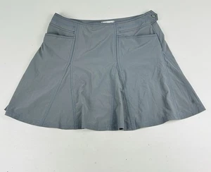 Title Nine Women's UnLined Mini Flare Skirt Golf Tennis Snap Button Sz 10 Gray - Picture 1 of 6