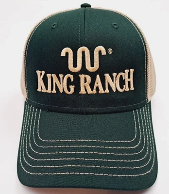 Gorra gorra verde y tostada King Ranch curvada de malla con cierre trasero a presión Foto 1 de 4