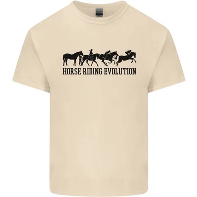 Reitpferd Reiten Evolution Herren Leichtes Baumwoll T-Shirt - Bild 1 von 4