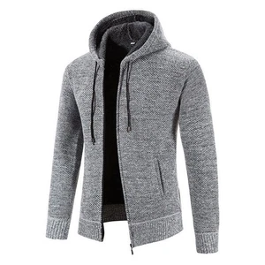 Men Long Trench Coat Knit Sweater Jacket Windbreaker Hoodie Cardigan Overcoat - Picture 1 of 32