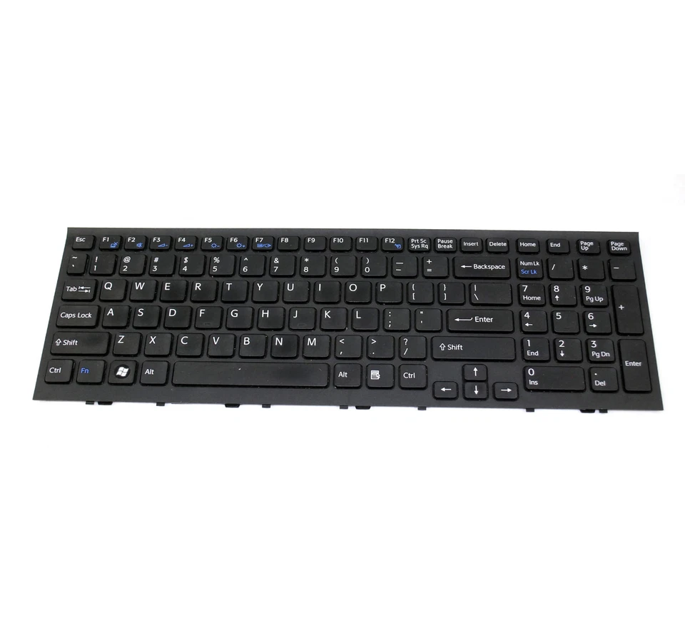 GENUINE NEW Sony Vaio VPCEH14FX VPCEH15FX VPCEH16FX Keyboard US Black With Frame - Image 1 of 1