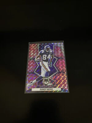 RANDY MOSS 2022 Mosaic Pink Camo Prizm Football card Vikings 132 PWE - Image 1 of 2