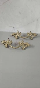 Lot of 2 Vintage Brass Drawer Pulls - Picture 1 of 9
