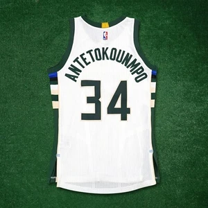 Giannis Antetokounmpo Adidas 2015-16 Milwaukee Bucks Authentic Rev 30 Jersey - Picture 1 of 9
