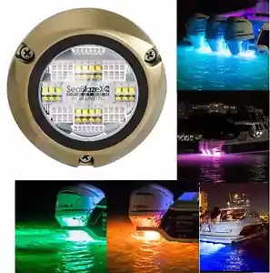 Lumitec SeaBlaze X2 Multi-Color RGBW Red/Green/Blue LED Underwater Boat Light - Picture 1 of 8