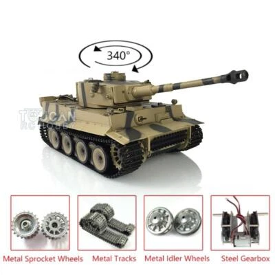 1/16 Henglong 7.0 Model Upgraded 3818 Metal Version German Tiger I RTR RC Tank - Image 1 of 4