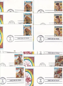 1994 Legends of the West Sc 2869 all 3 cities cancels on 12 covers T-W cachets - Picture 1 of 4
