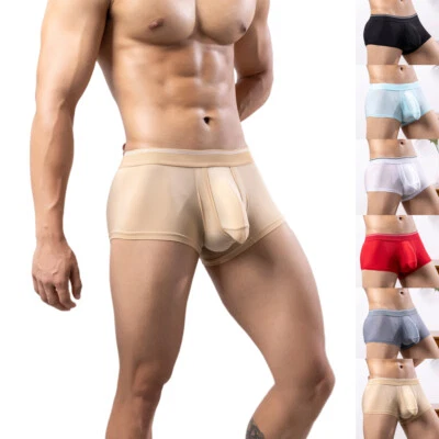 1,4 Pack Mens Boxer Shorts Briefs Underwear Bulge Pouch Breathable Soft Trunks - Image 1 of 4