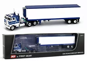 2022 DCP 1:64 *SURF BLUE & WHITE* Peterbilt 352 COE w/Vintage Reefer Trailer NIB - Picture 1 of 7