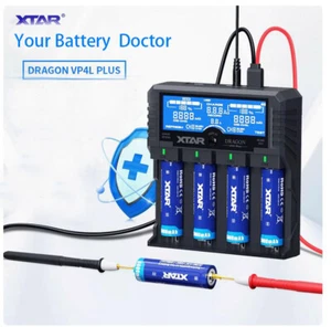 XTAR 4 Slot Battery Capacity Tester Smart Charger W/ LCD Display Multimeter - Picture 1 of 18
