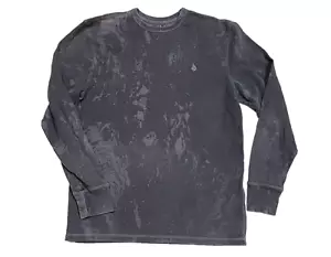 Vintage Volcom Waffle Thermal Long-Sleeve Heathered Gray Splash Shirt Men's XL - Picture 1 of 10