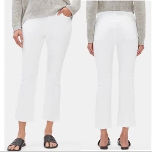 Eileen Fisher stivaletto jeans denim bianco nuovo con etichetta taglia 2 - Foto 1 di 6