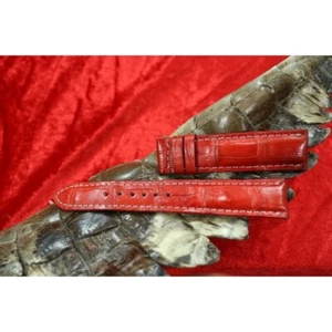 Crocodile Alligator Skin Leather Watch Strap Band 18mm to 24mm - Picture 1 of 9