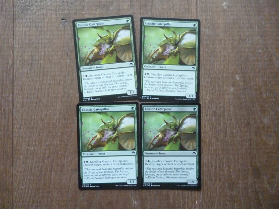 MTG 4 x Caustic Caterpillar common Origins card Magic The Gathering Playset - Image 1 of 1