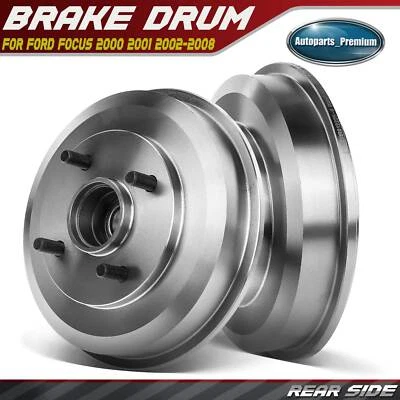 2x Tambor de freno trasero para Ford Focus 2000 2001 2002 2003 2004 2005 2006 2007 2008 Foto 1 de 4