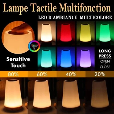 Lampada D Ambiente Minimalista Tattile Multicolore RGB Luce Rilassante Portatile - Immagine 1 di 4