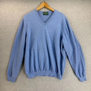 Suéter Alan Paine Carolina Azul Cuello en V Para Hombre Talla UK 50 EUR 58 Algodón Cachemira - Imagen 1 de 13