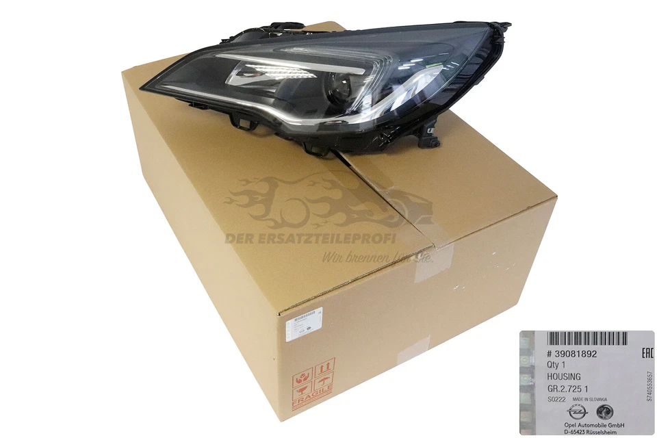 Opel ASTRA K Halogen Scheinwerfer links 39081892