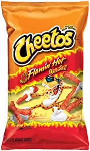 Cheetos Flamin Hot Crunchy 8oz/226.8g US IMPORT - Picture 1 of 3
