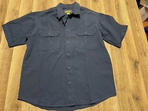Cabela's Shirt, Men's Size Large, Black, Button Up, Short Sleeve, Work Wear - Picture 1 of 12