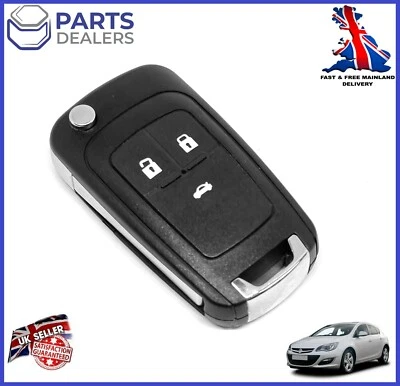 Para Vauxhall Astra Insignia Corsa Chevrolet 3 Botones Mando a Distancia Llavero Carcasa Estuche Foto 1 de 4